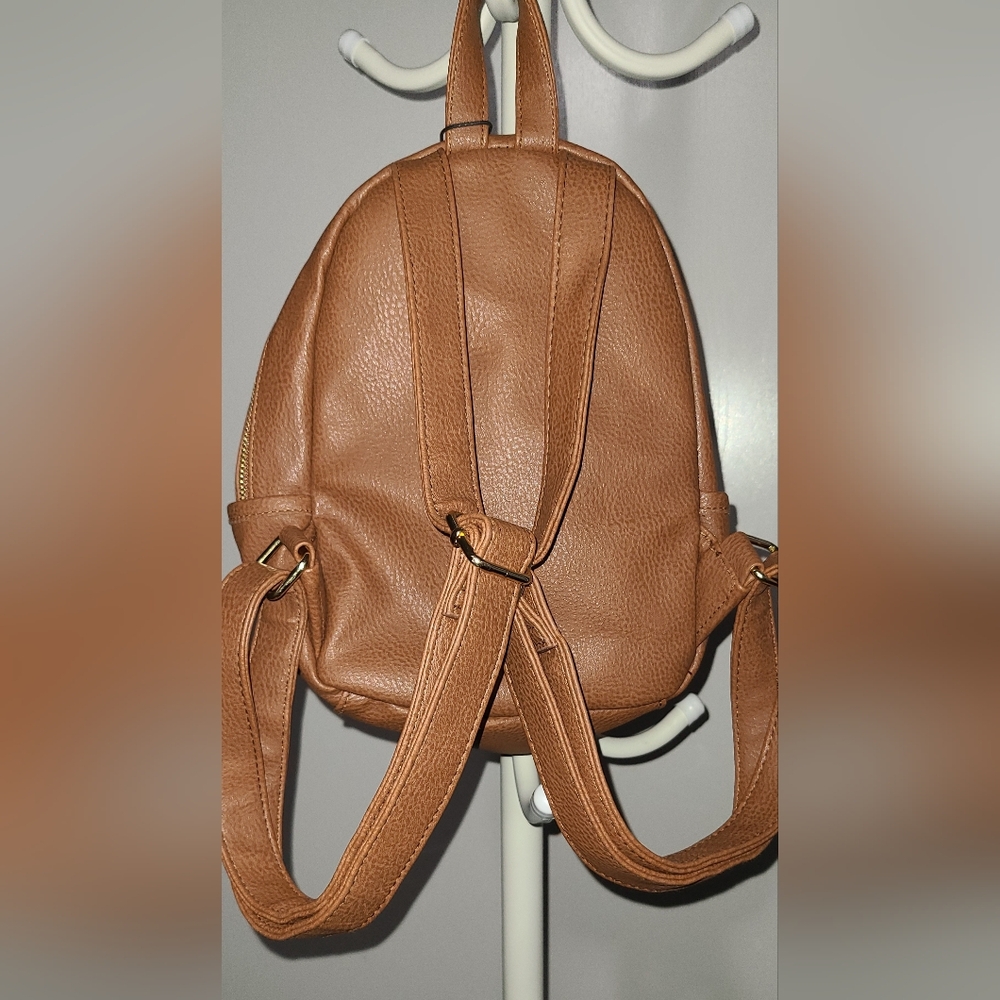 Steve Madden Camel Leather Backpack - Picture 4 of 7